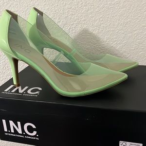 INC Lime green pumps, never worn! Size 7